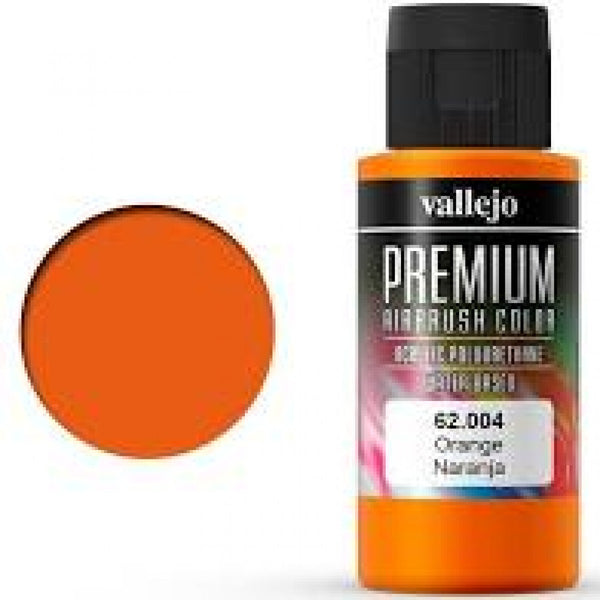 *CLEARANCE* Vallejo 62004 Premium Colour Orange 60ml Acrylic Airbrush Paint