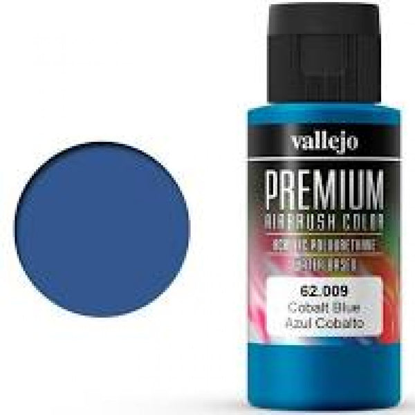 *CLEARANCE* Vallejo 62009 Premium Colour Cobalt Blue 60ml Acrylic Airbrush Paint