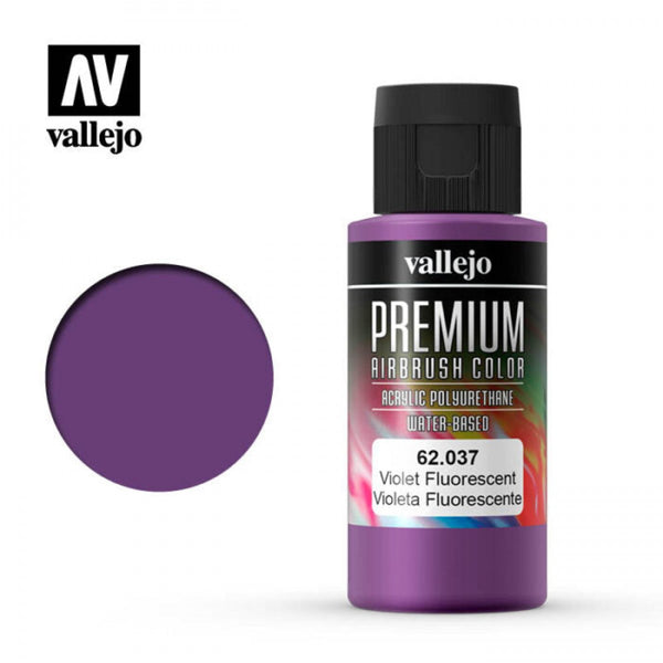 *CLEARANCE* Vallejo 62037 Premium Colour Flourescent Violet 60ml Acrylic Airbrush Paint