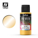 *CLEARANCE* Vallejo 62042 Premium Colour Metallic Yellow 60ml Acrylic Airbrush Paint