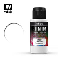 *CLEARANCE* Vallejo 62068 Premium Colour Clear Base 60ml Acrylic Airbrush Paint