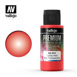 *CLEARANCE* Vallejo 62074 Premium Colour Candy Red 60ml Acrylic Airbrush Paint