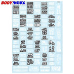 *CLEARANCE* Bodyworx BWX-ST040 Stickers Drift Brands A4 size