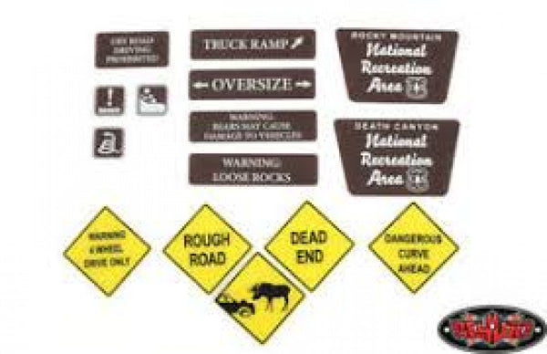 *CLEARANCE* RC4WD Z-L0064 Tough Terrain scale Signs 1/10
